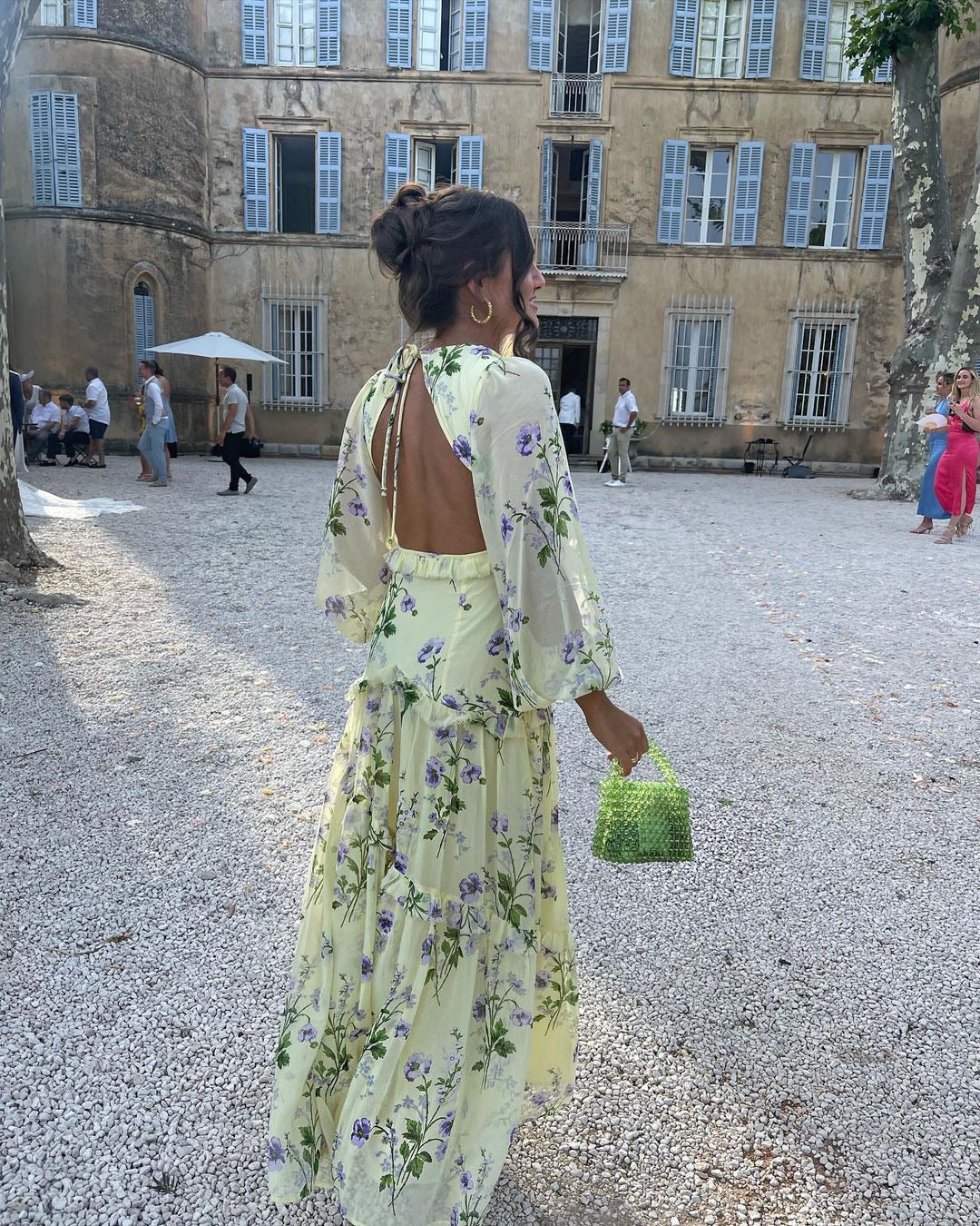 DESIGN Button Through Pintuck Maxi Dress