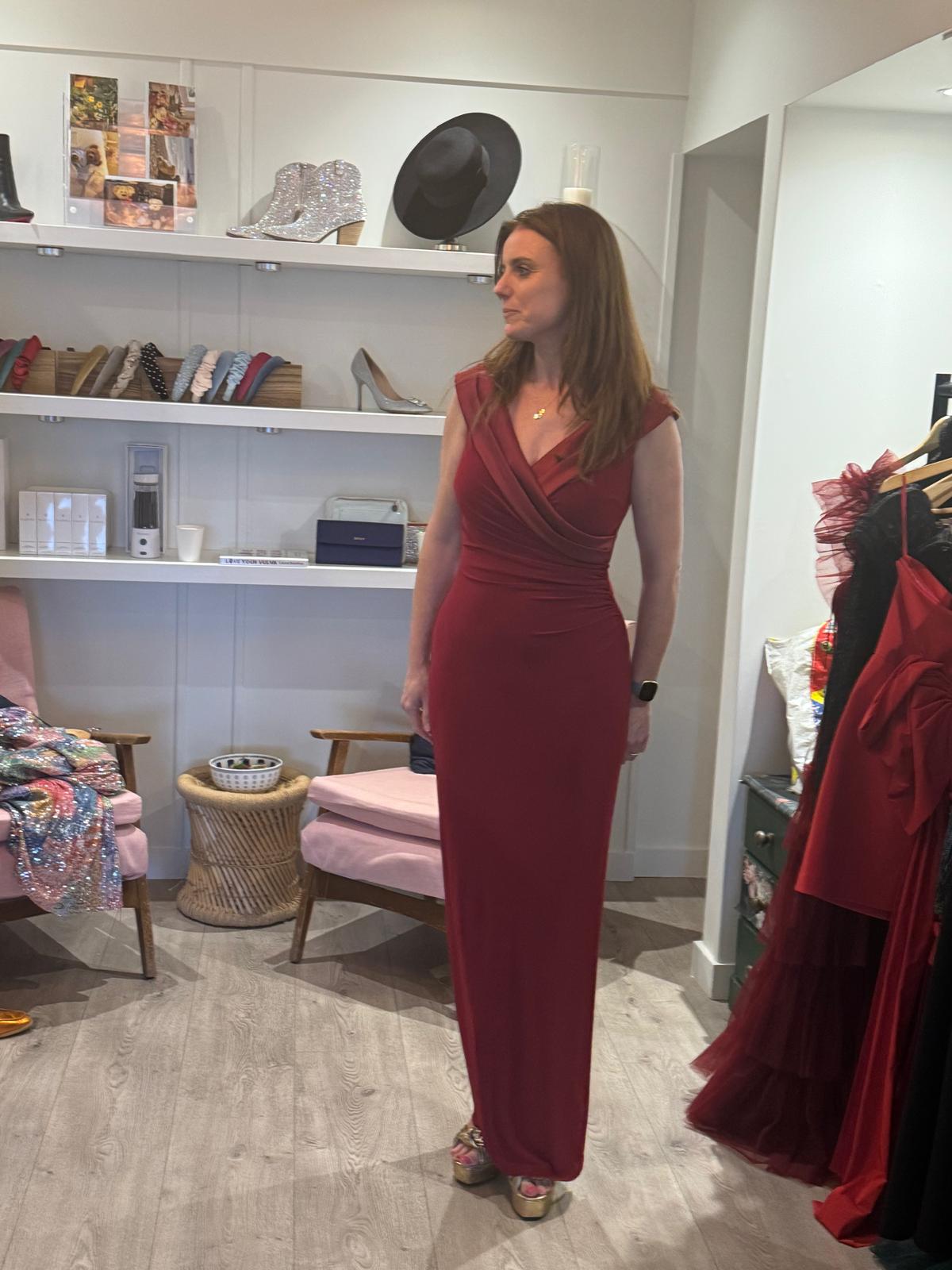 Red Maxi Ruched