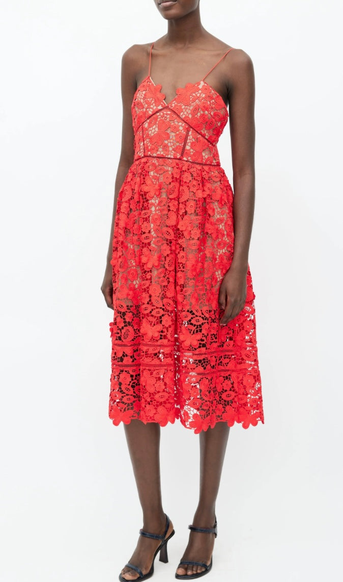 self portrait azaelea lace midi dress Azaelea Midi Dress