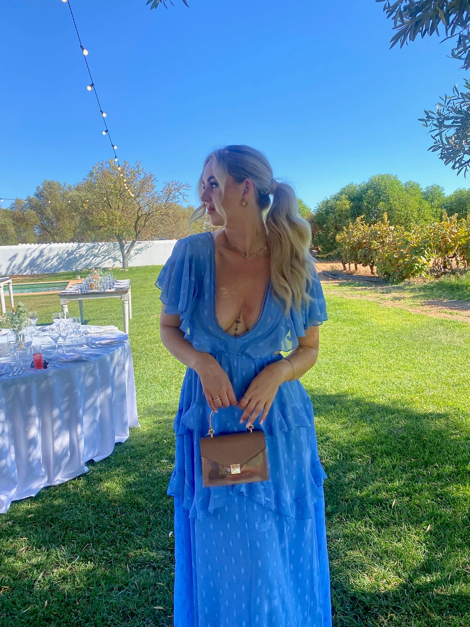 Design Blue Maxi Dress Design Blue Maxi Dress