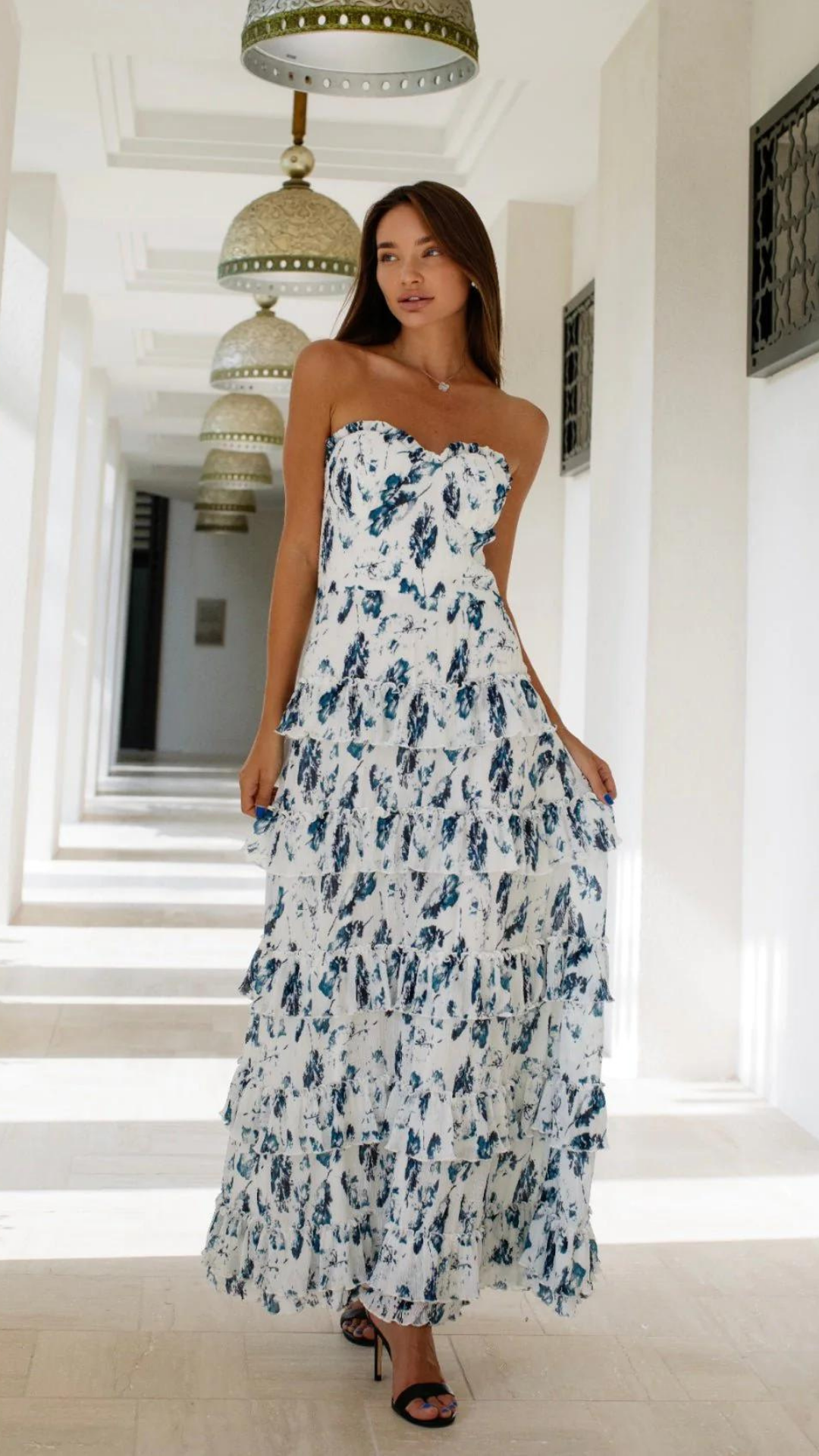 Feather Strapless Dress