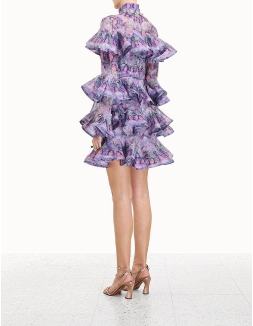 Zimmermann Celestial Frill Mini Tiered Dress