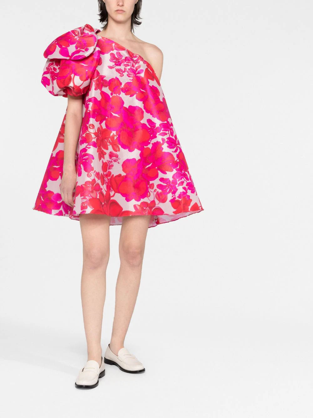 Mithali Floral-Print One-Shoulder Dress