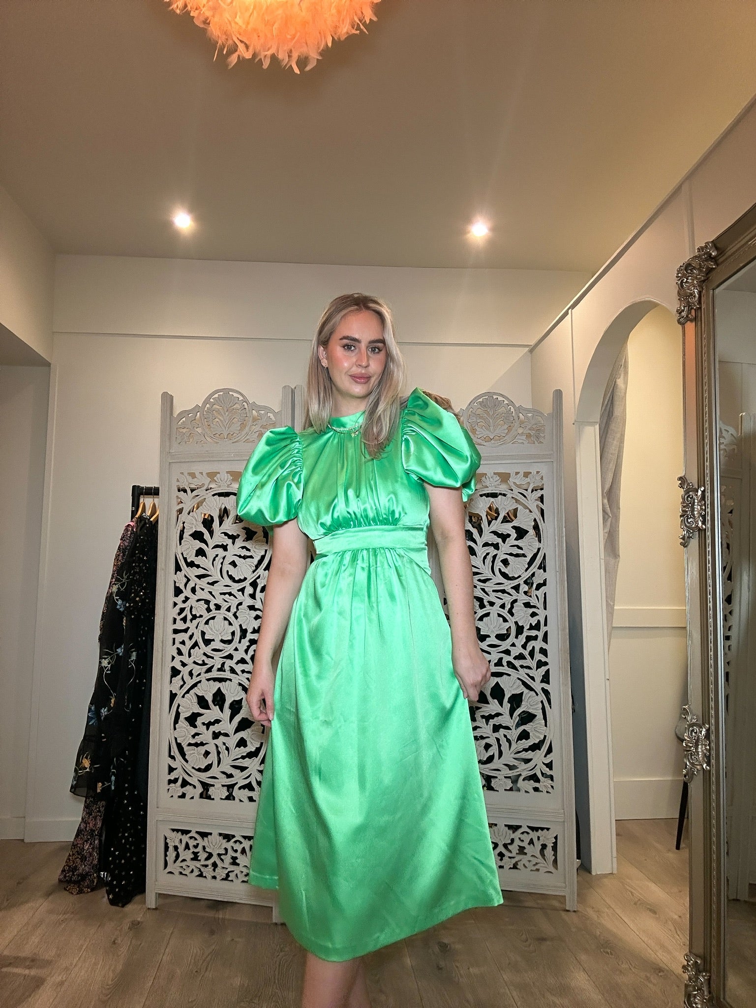 Noon Puff-Sleeved Dress