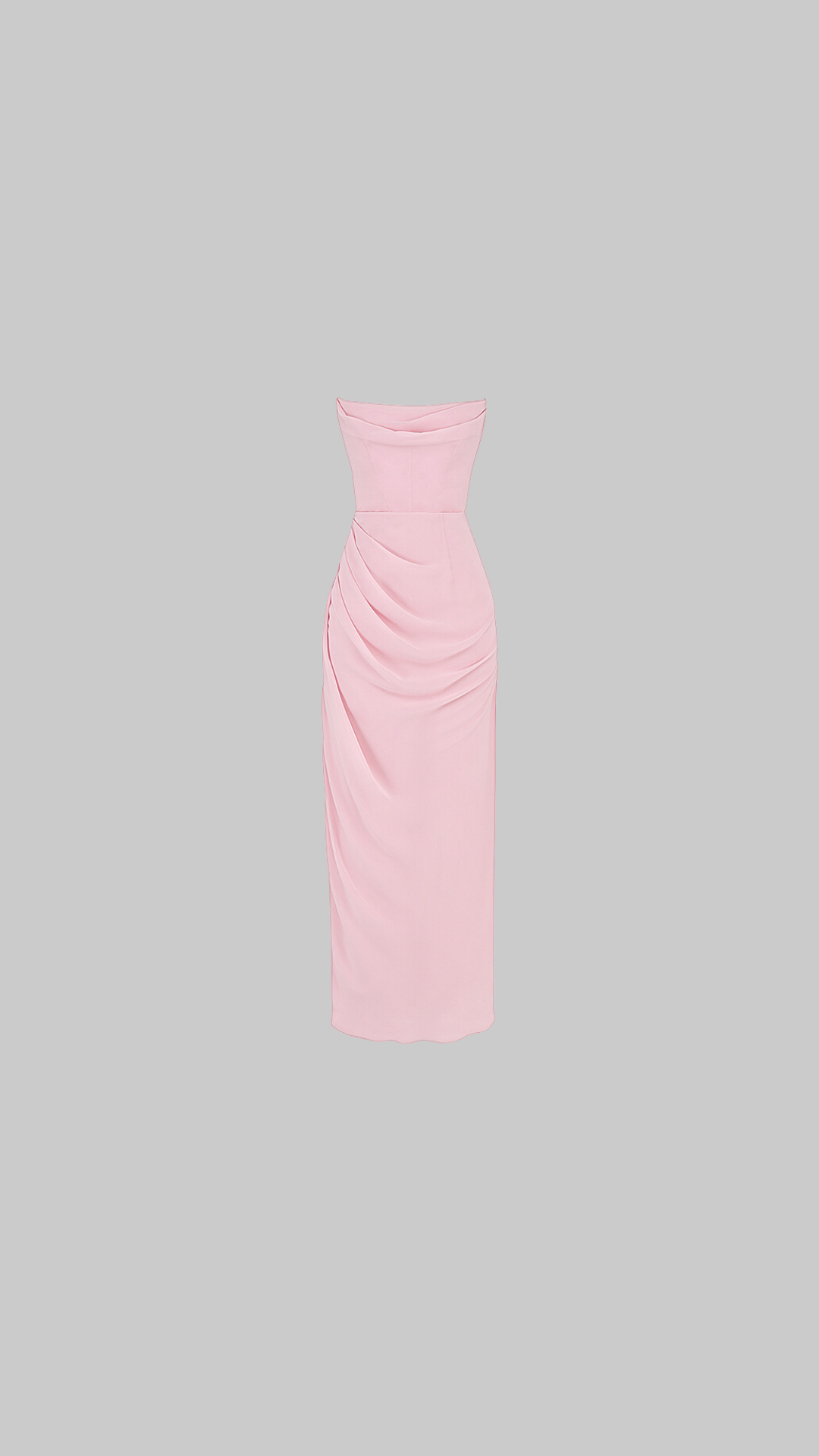 Adrienne Pink Strapless Gown