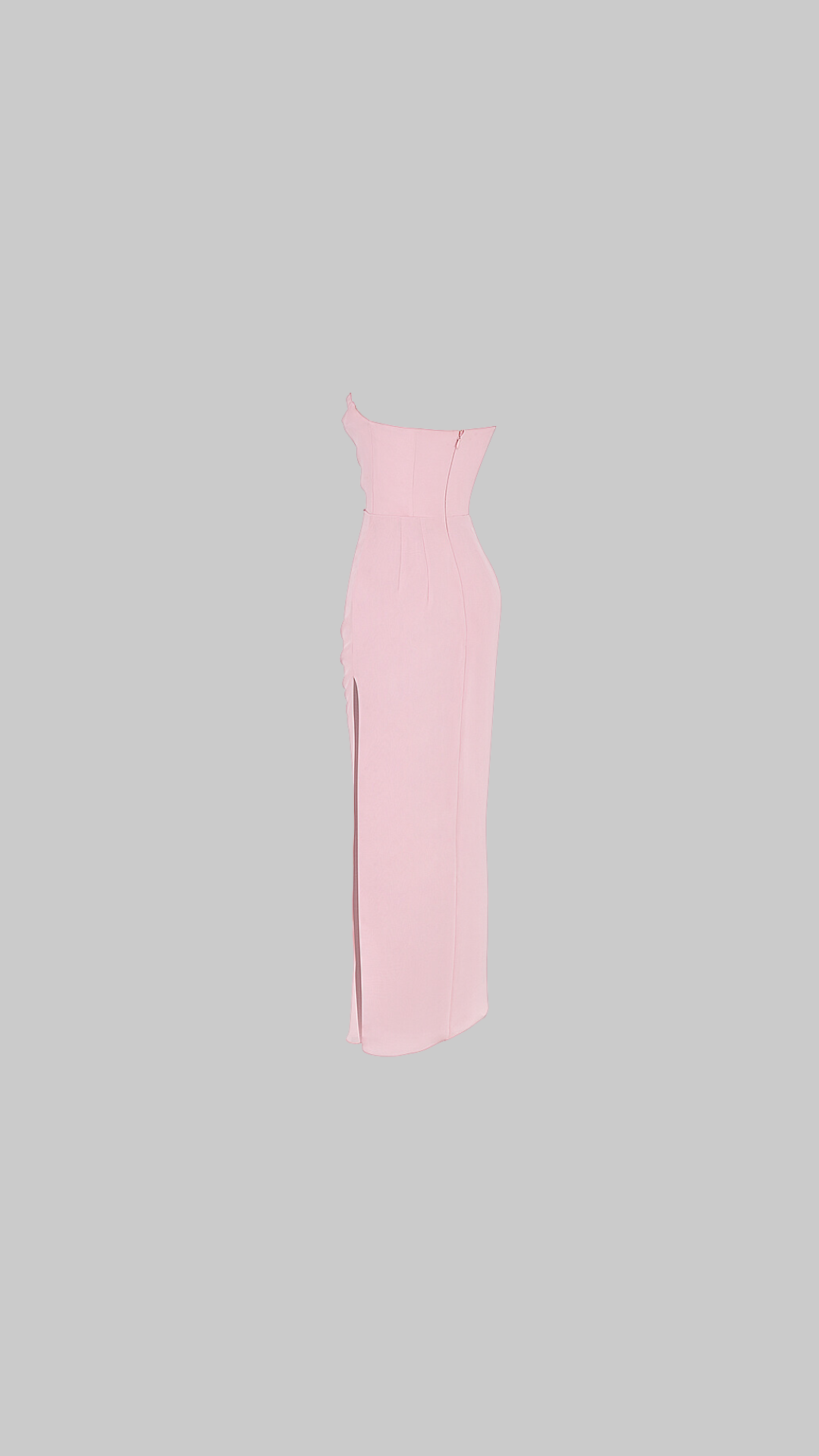 Adrienne Pink Strapless Gown