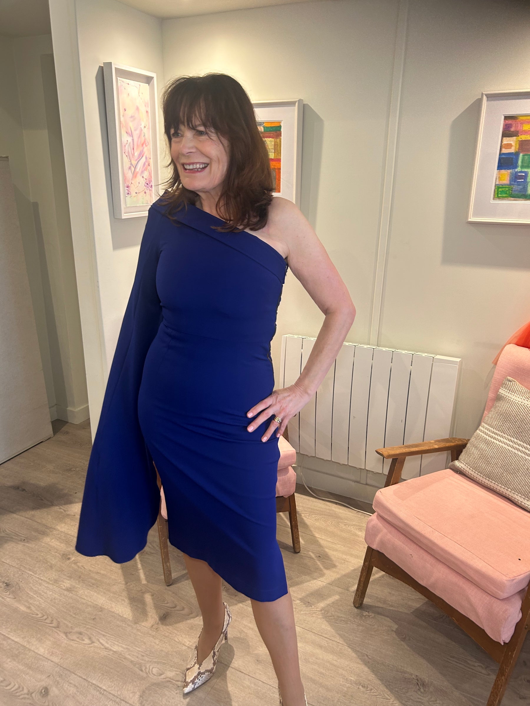 Tiffany One Sleeve Midi Dress