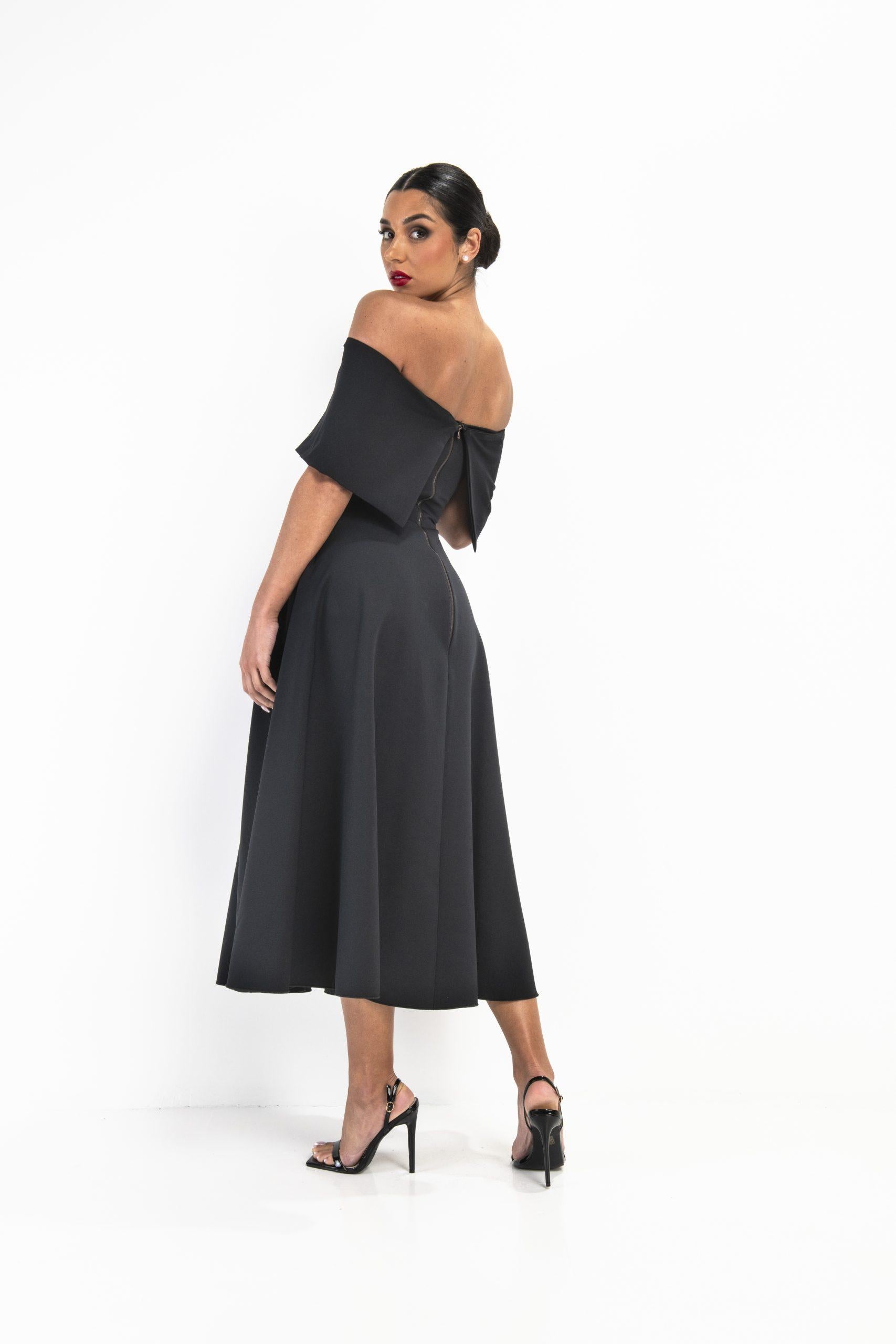 Black & White Kyoto Flare Dress