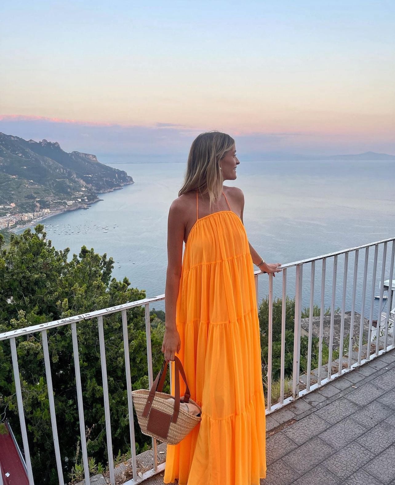 ASOS Design Orange Maxi Dress