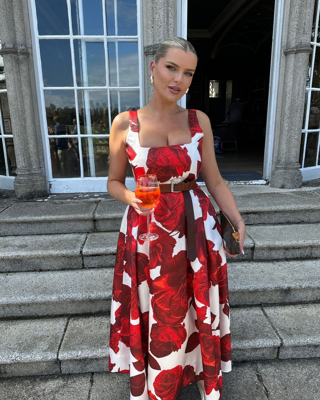 Rose Floral Twill Prom Dress