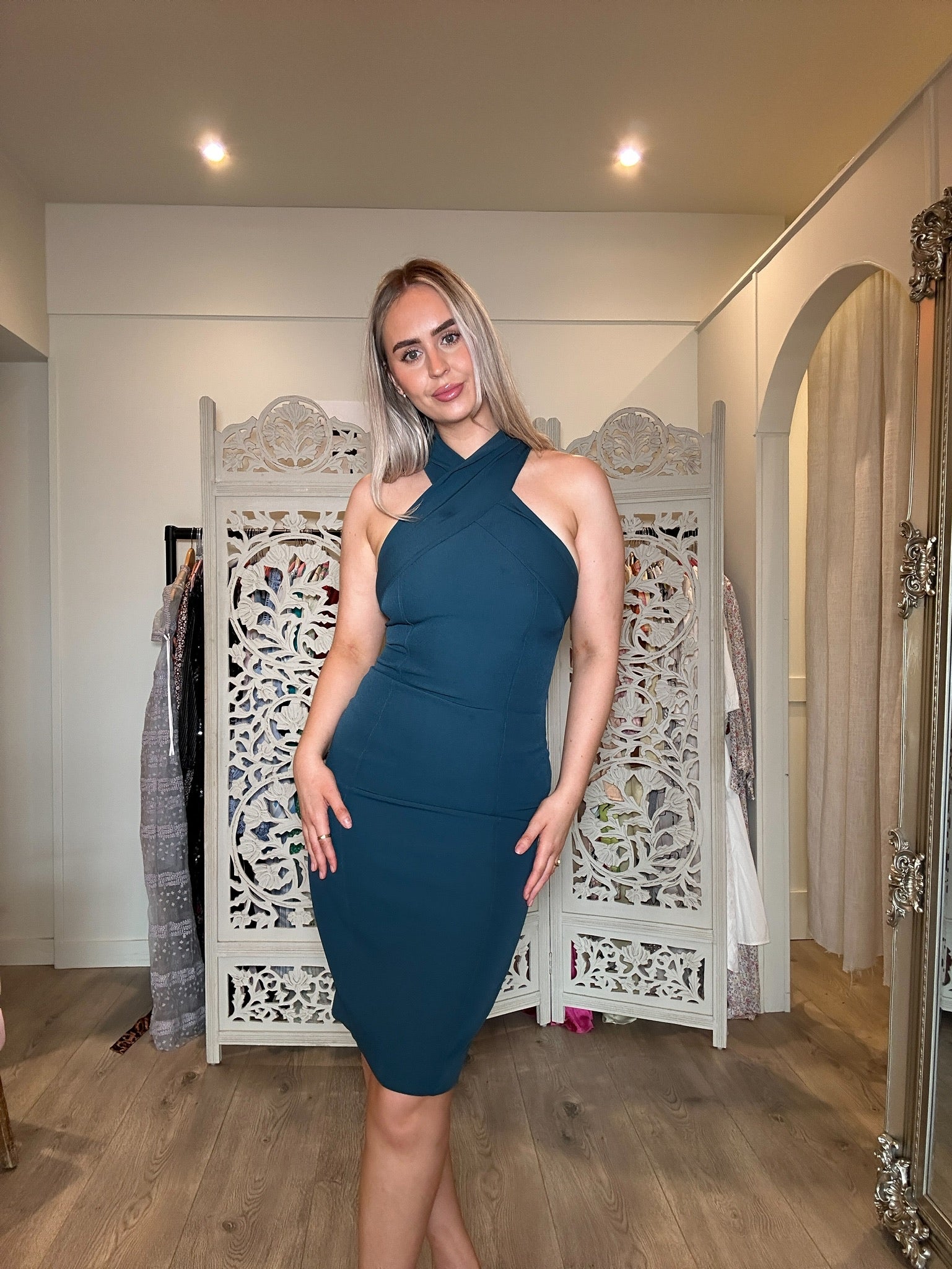 Navy Midi Dress