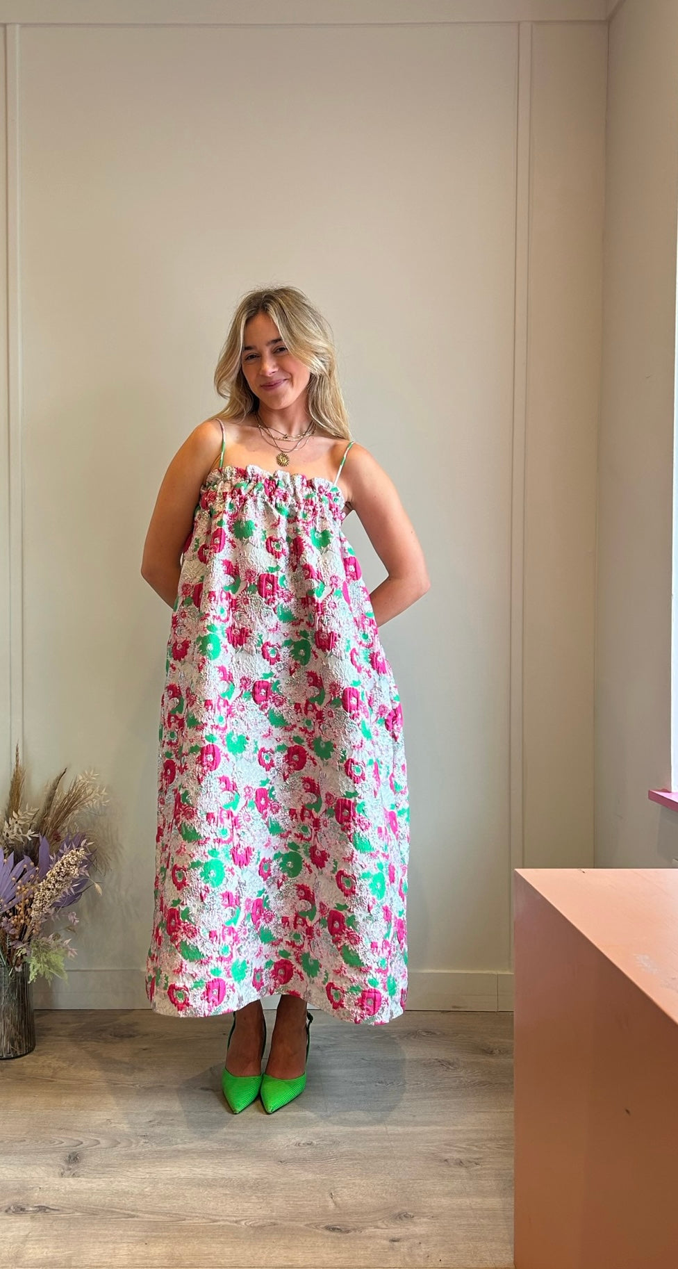 Jacquard Strap Dress