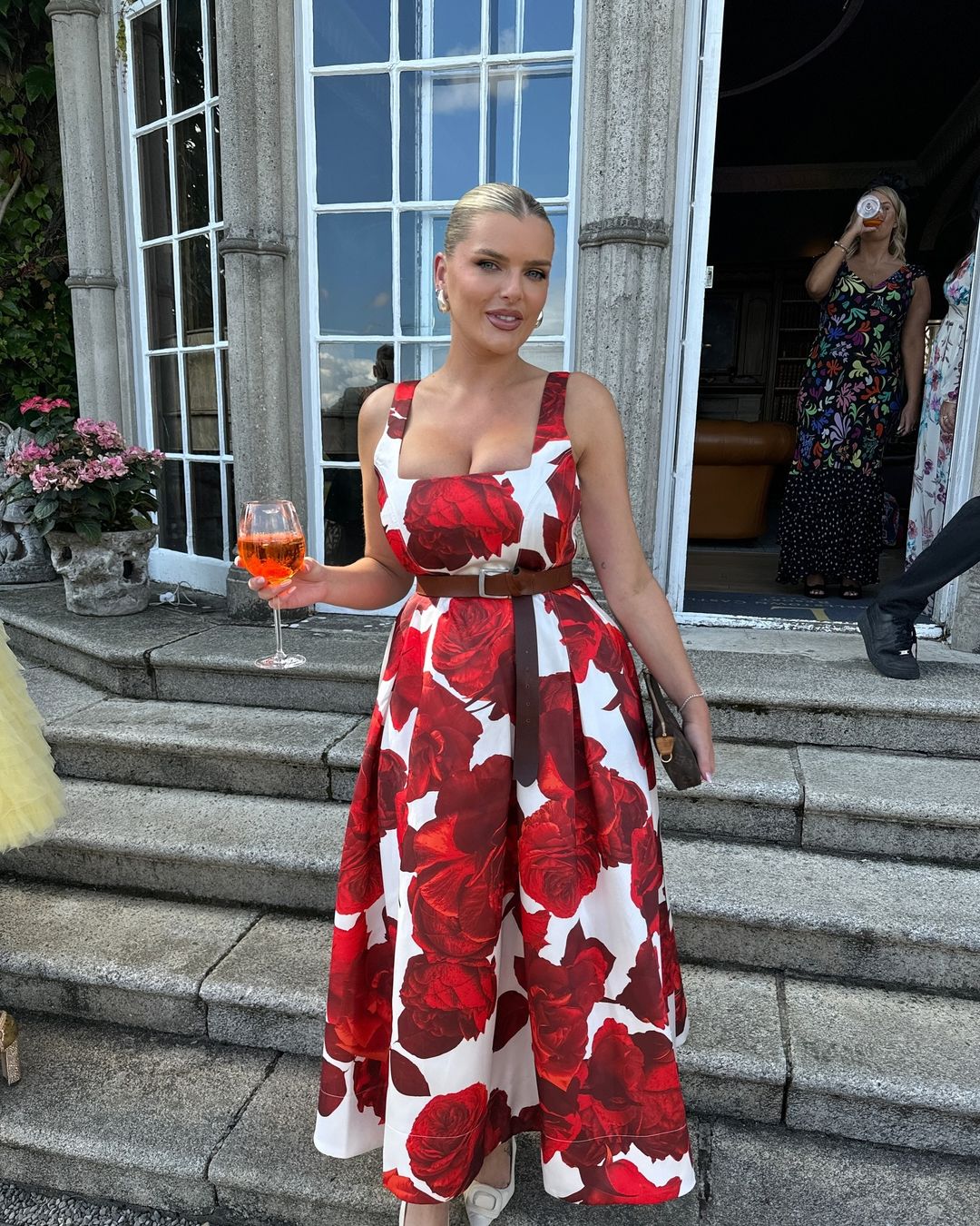 Rose Floral Twill Prom Dress