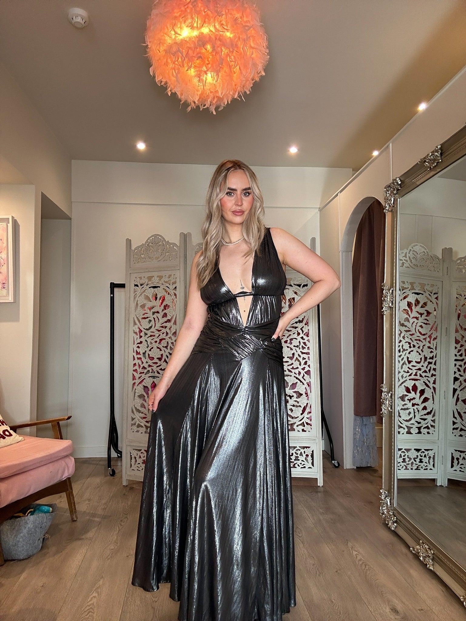 Plunge Drama Maxi Dress