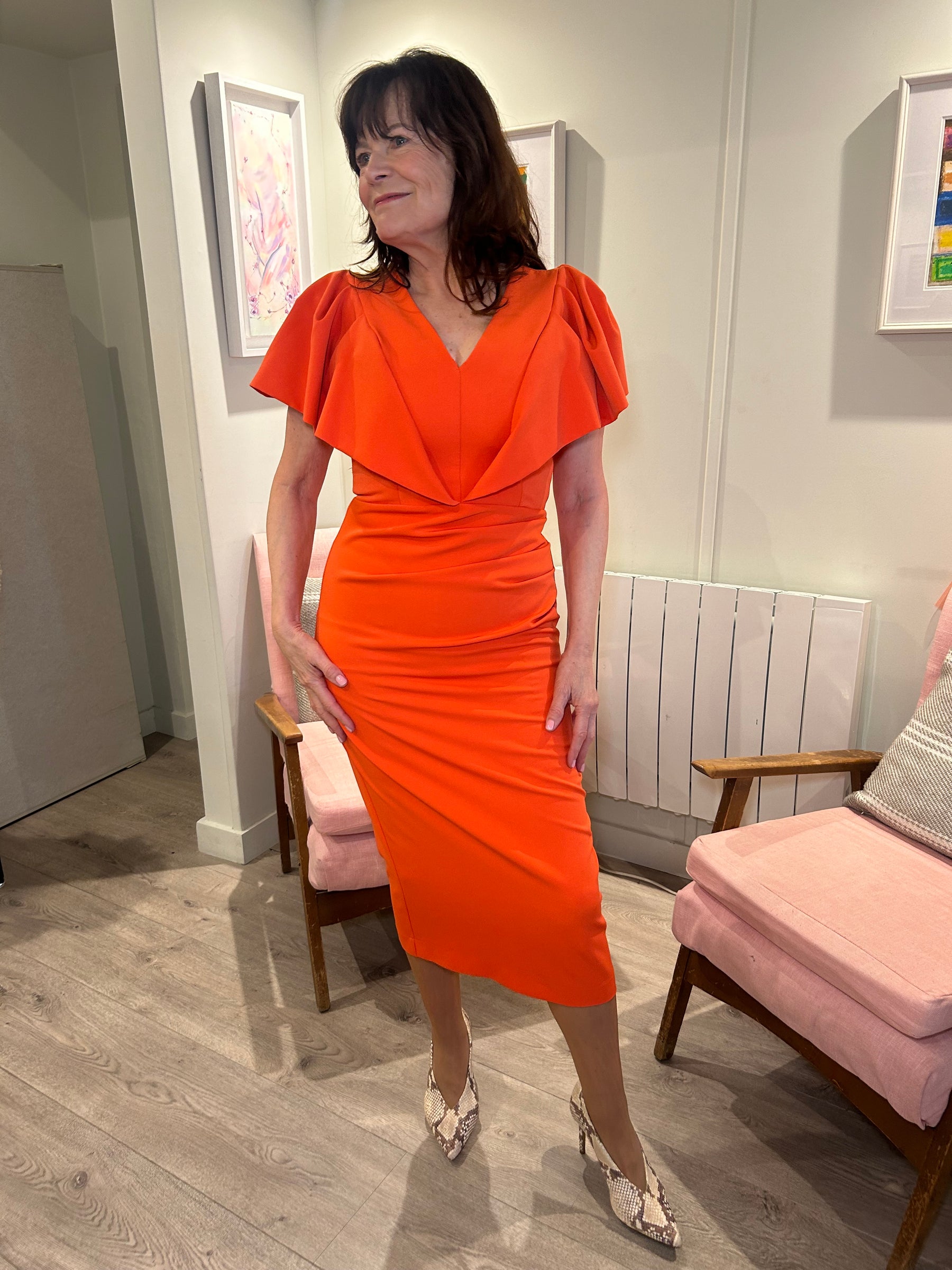 Karolina Orange Dress