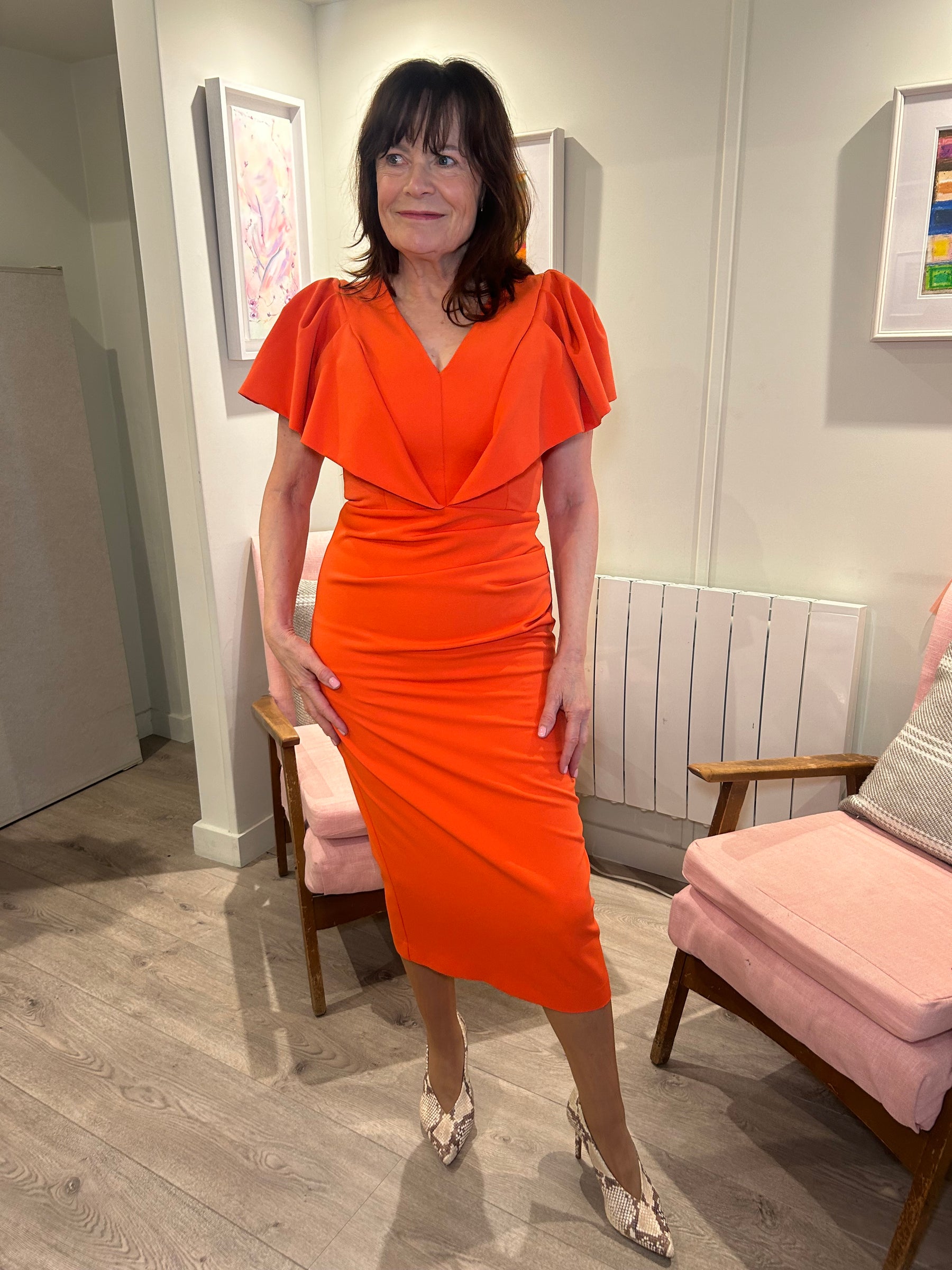 Karolina Orange Dress