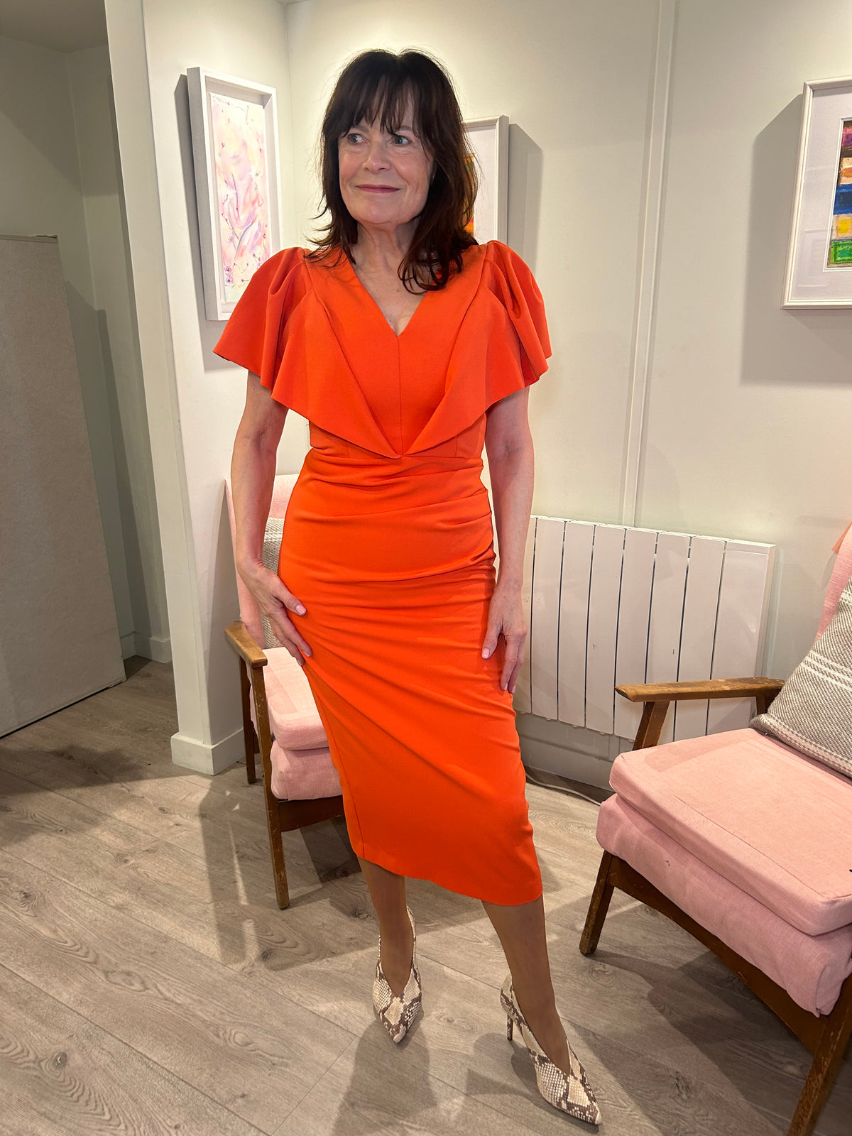 Karolina Orange Dress