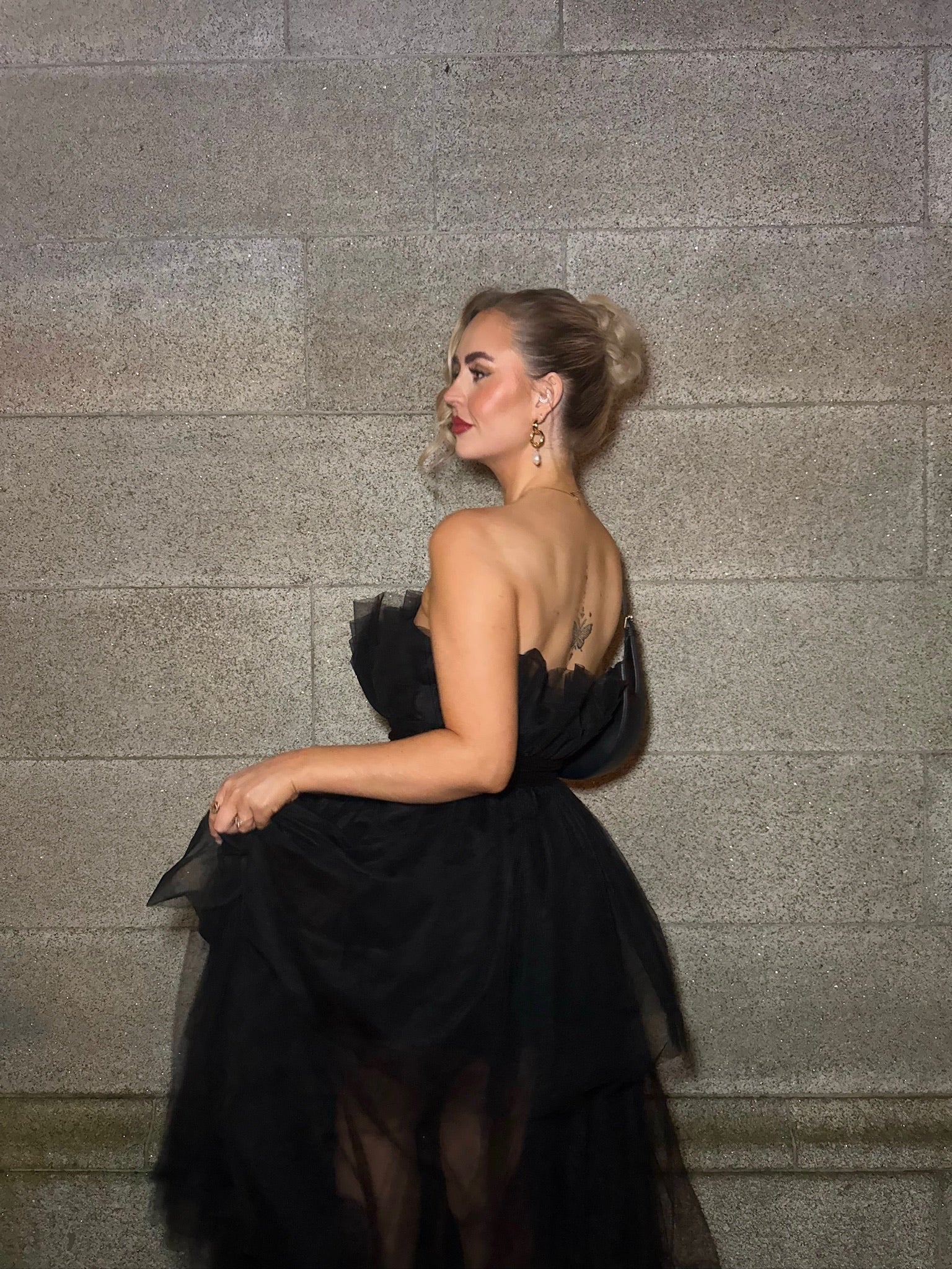 Bandeau Tulle Maxi Dress