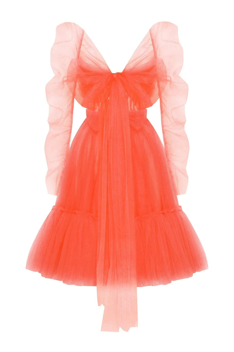 Strapless Tulle Mini Dress