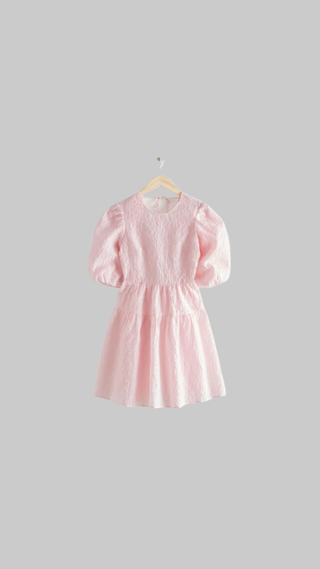 Puff Sleeve Jacquard Mini Dress