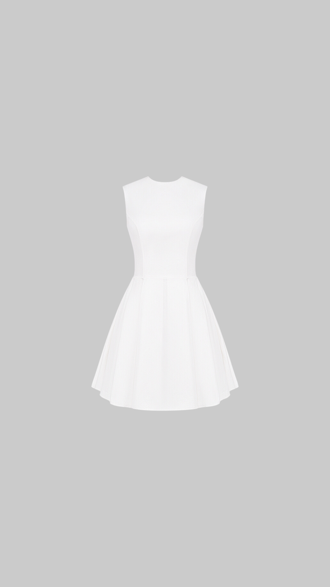 House of CB Claretta White Pleated Cotton Dress
