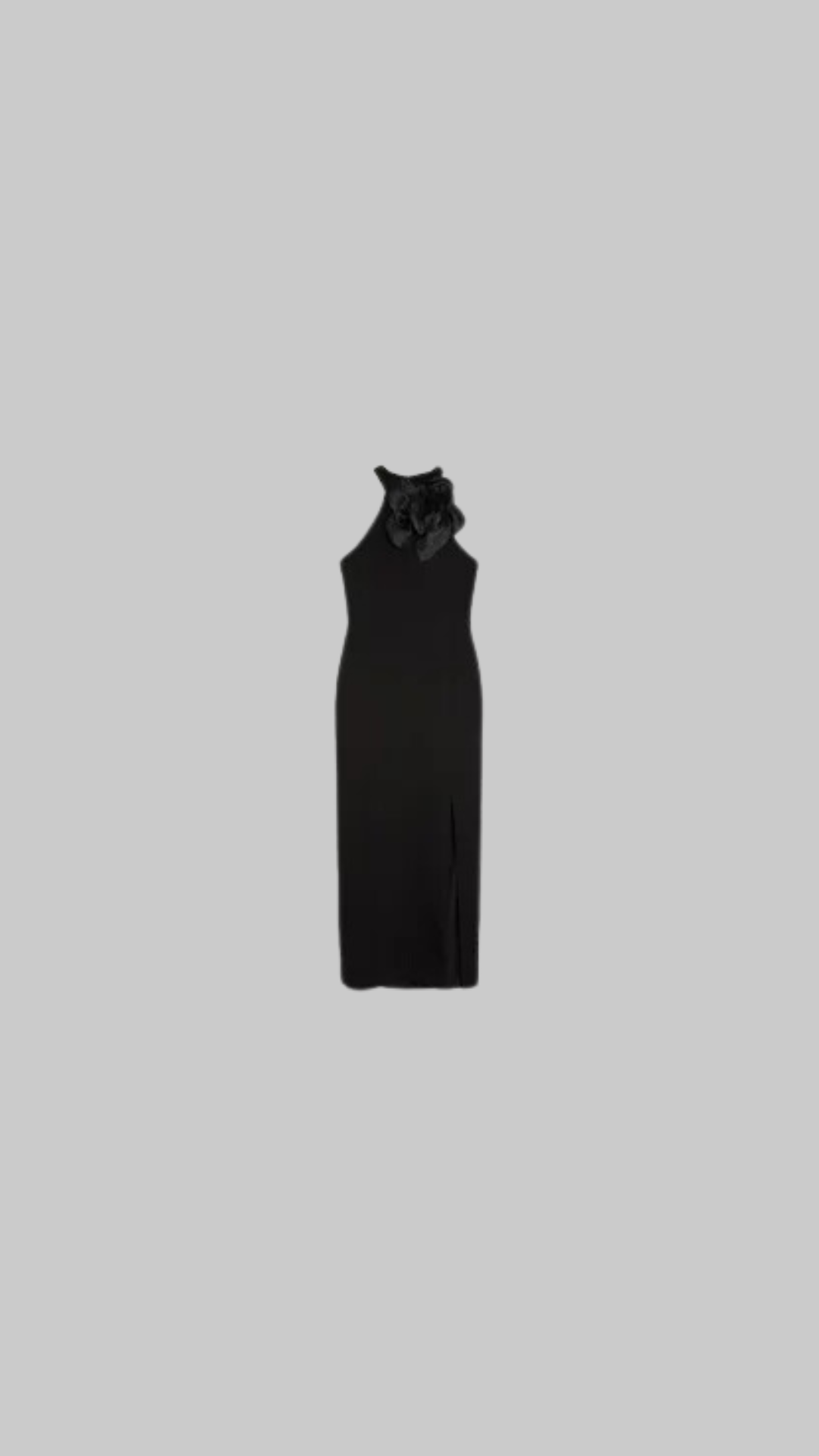 Corsage Detail Tailored Halterneck Midaxi Dress