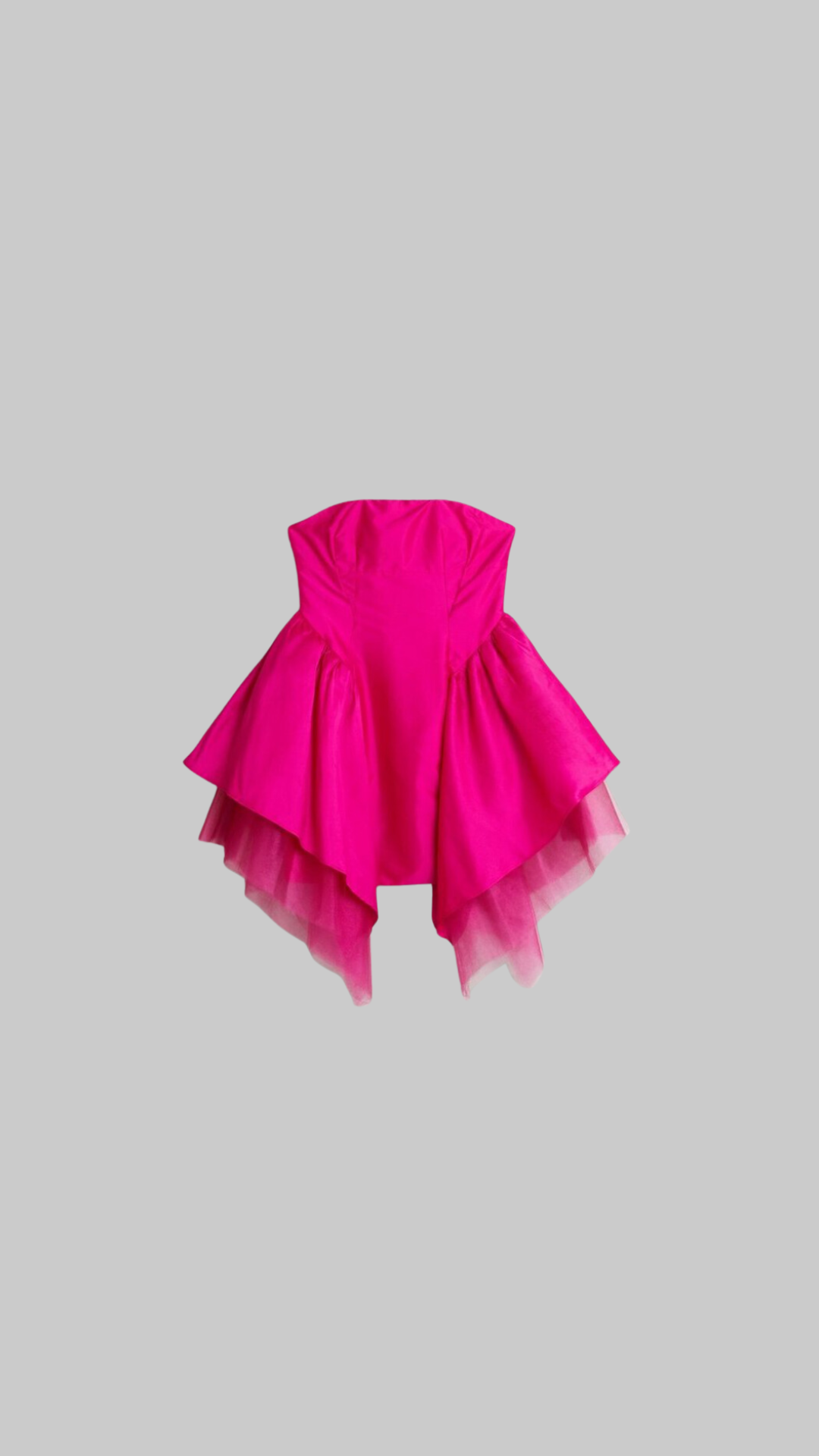 Taffeta & Tulle Bandeau Mini Dress