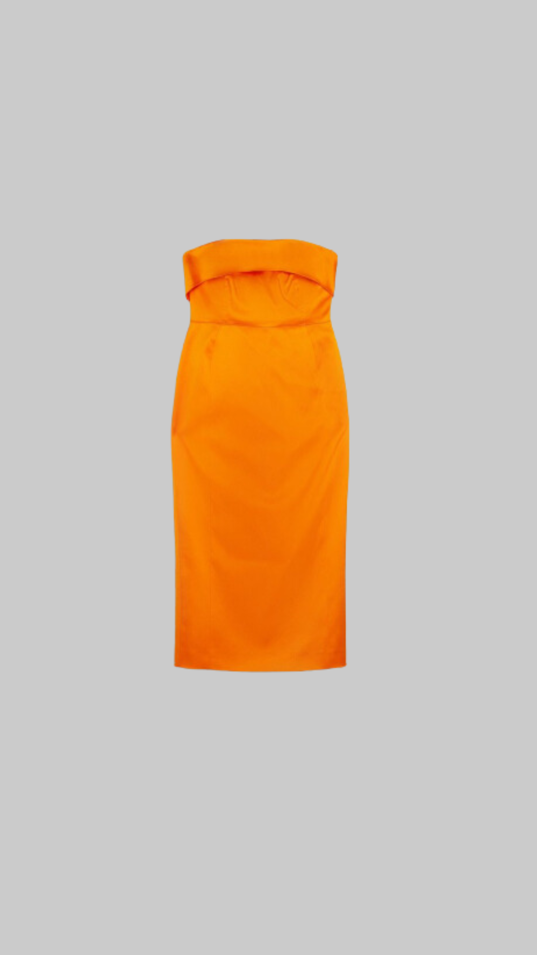 Italian Satin Bandeau Structured Bow Detail Midi Dress