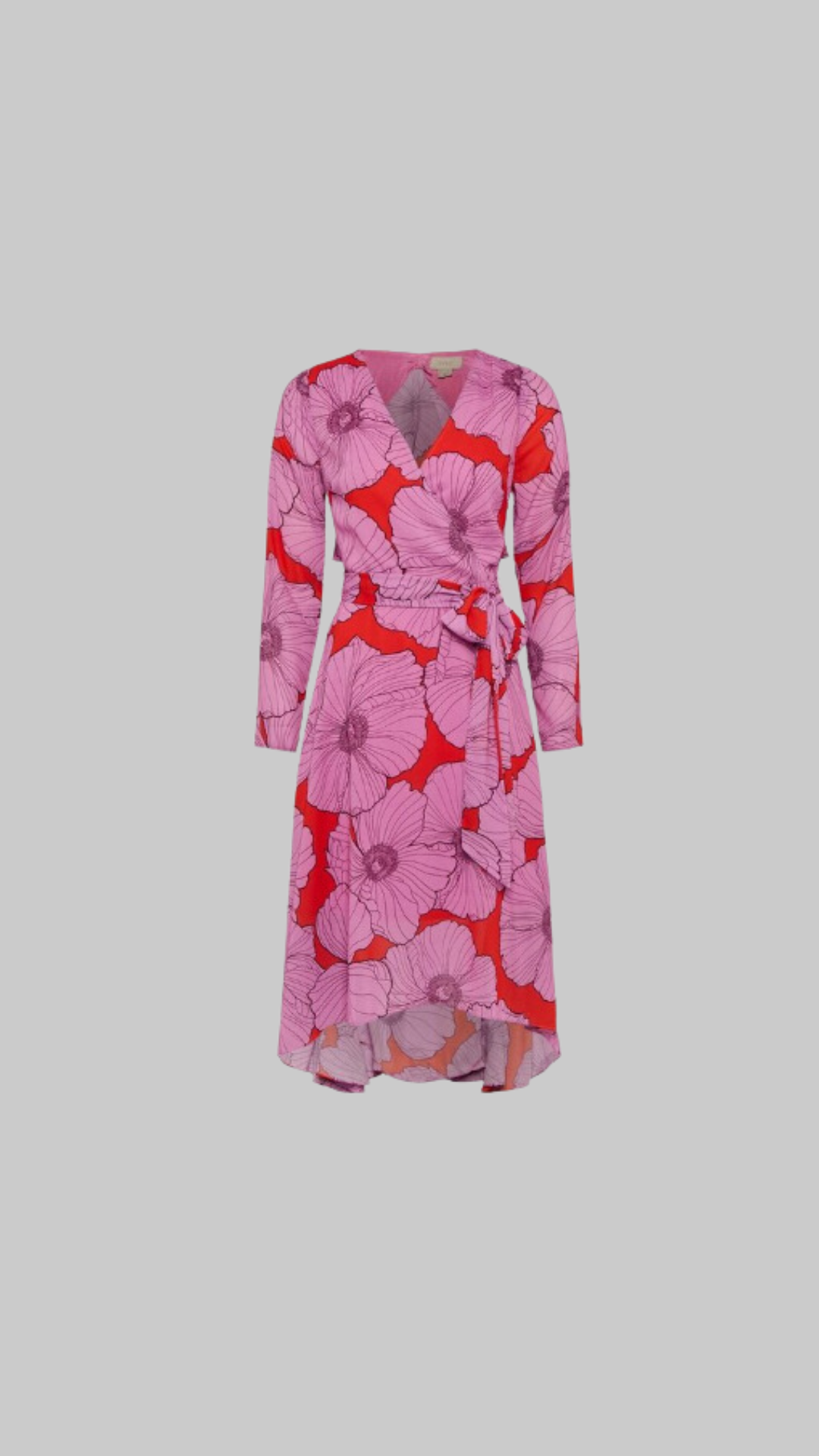 Purple Floral Wrap Dress