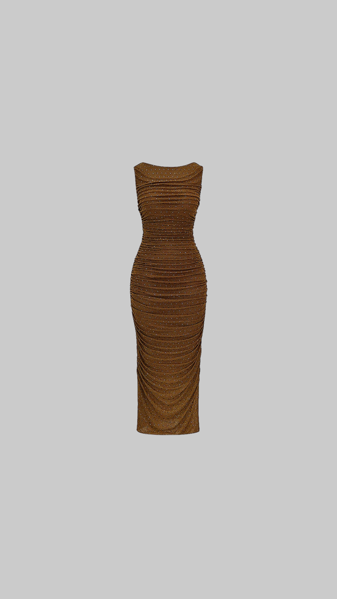 Laurie Coffee Crystallised Maxi Dress