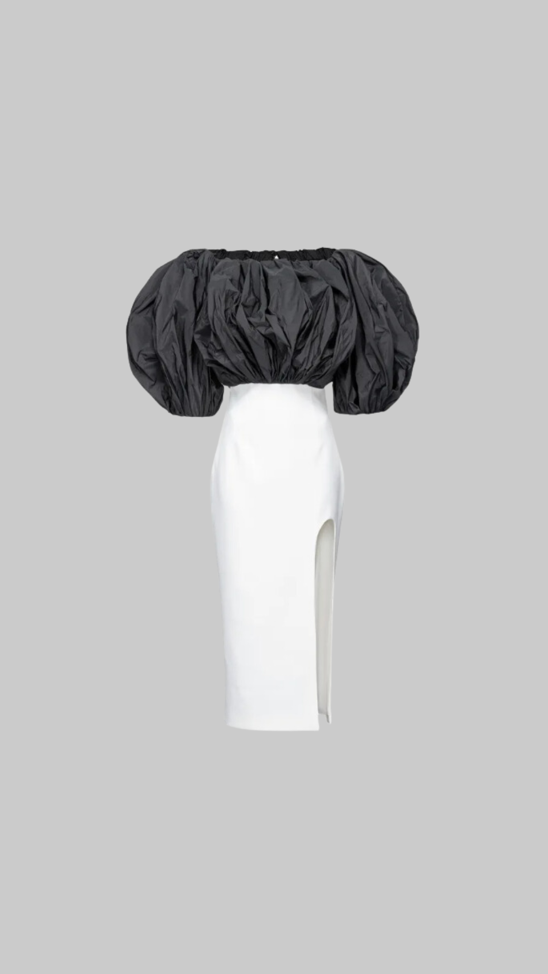 Taffeta Black and White Dress