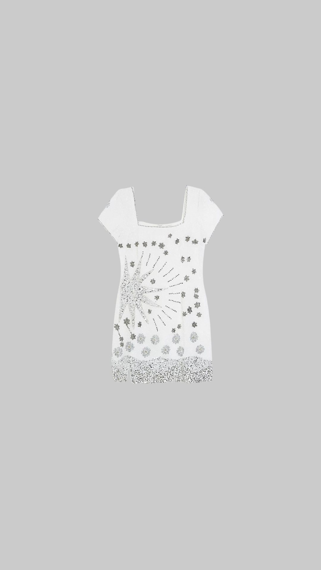 Silk Sequin Mini Dress