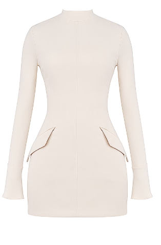 Mahalia Vintage Cream Mini Dress