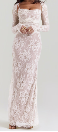 Artemis Lace Shrug Gown