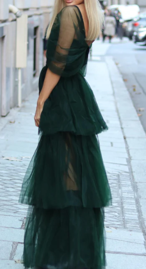 Sydney Off Shoulder Tulle Maxi Dress