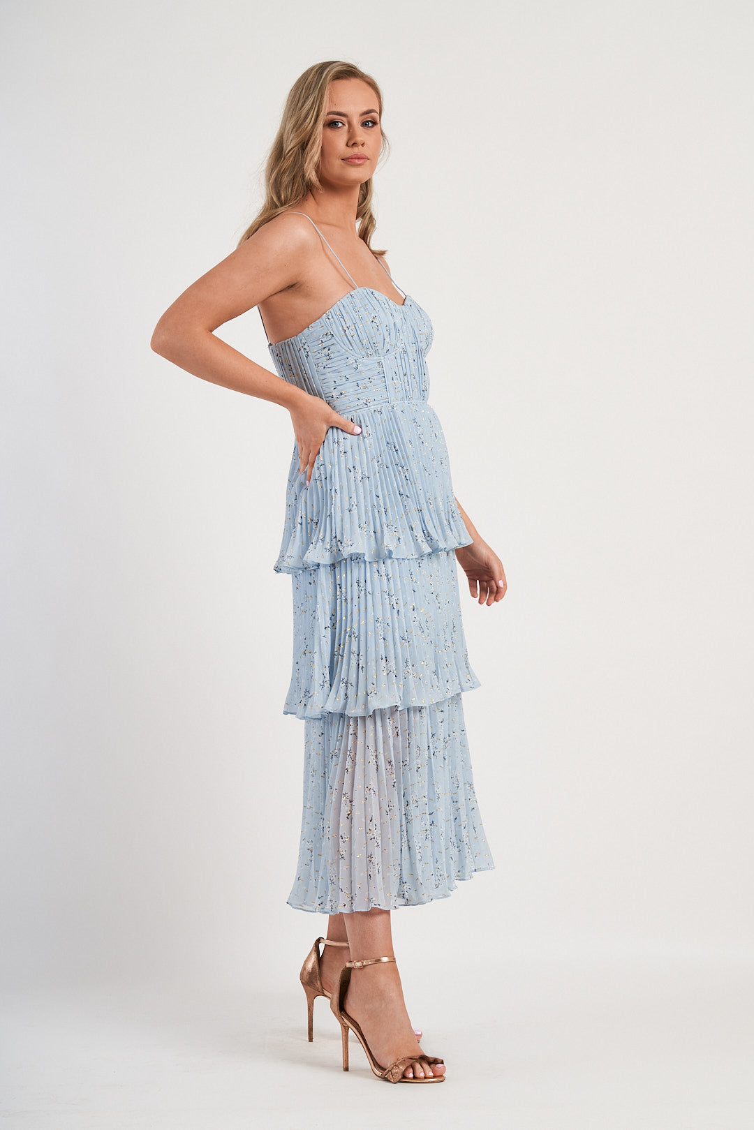 Floral Tiered Midi Dress