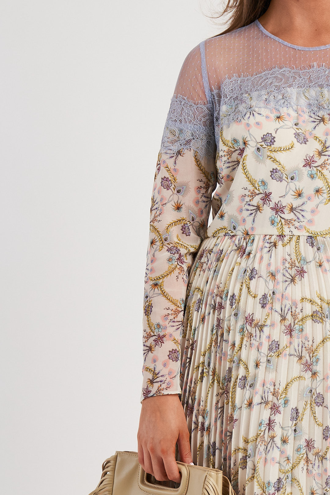 Floral Pleated Midi Dress