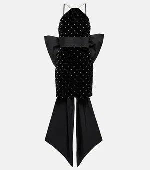 Hope Embellished Velvet Mini Dress