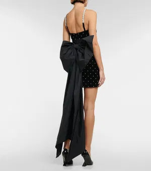Hope Embellished Velvet Mini Dress