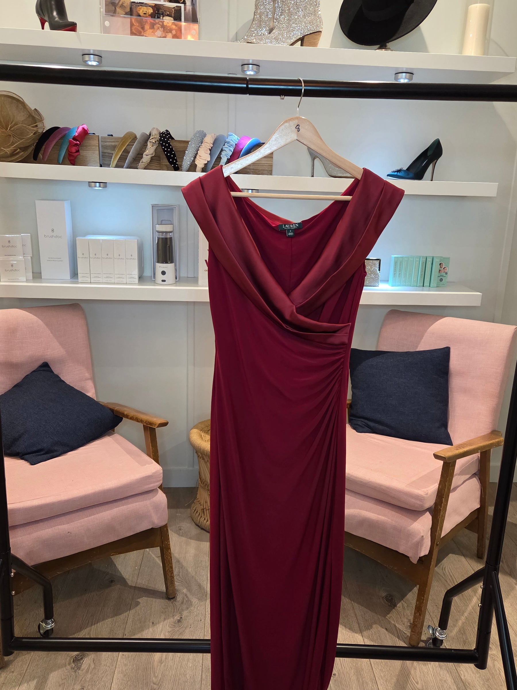 Red Maxi Ruched
