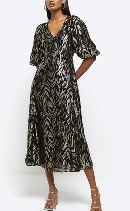 Lurex Midi Dress