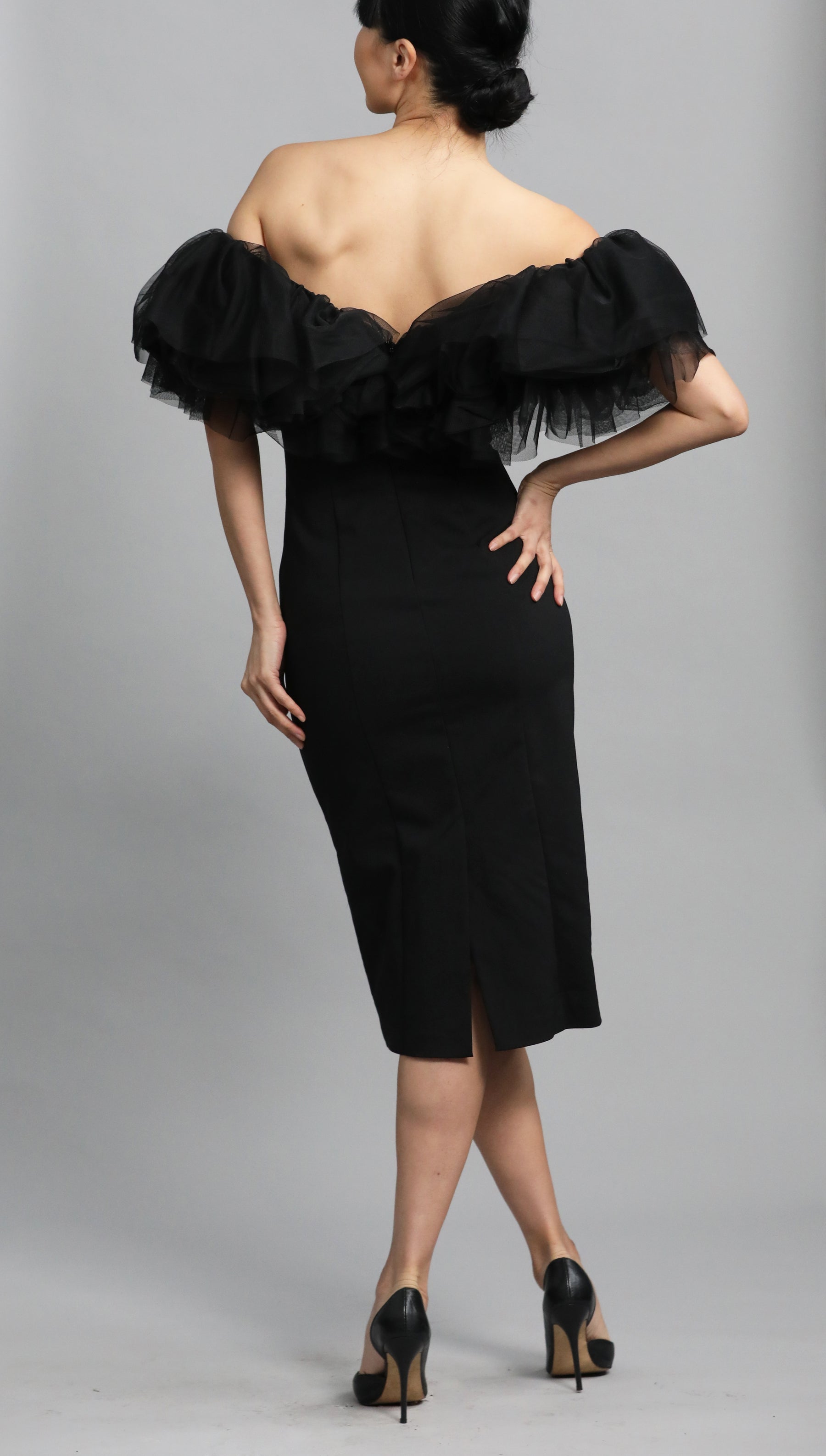 Multi Ruffled V-Neck Dress