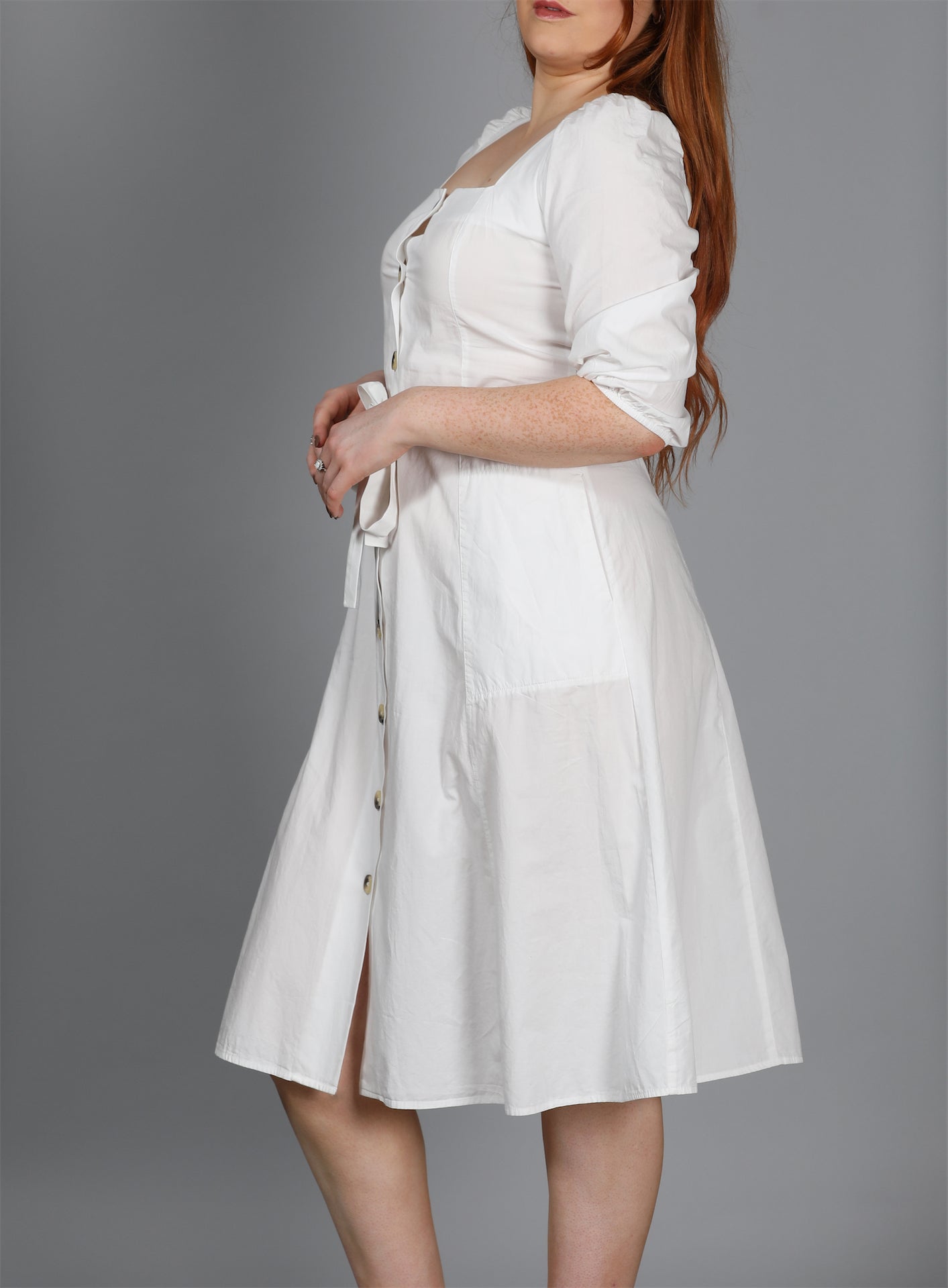 Lavanna Poplin Square Neck Dress