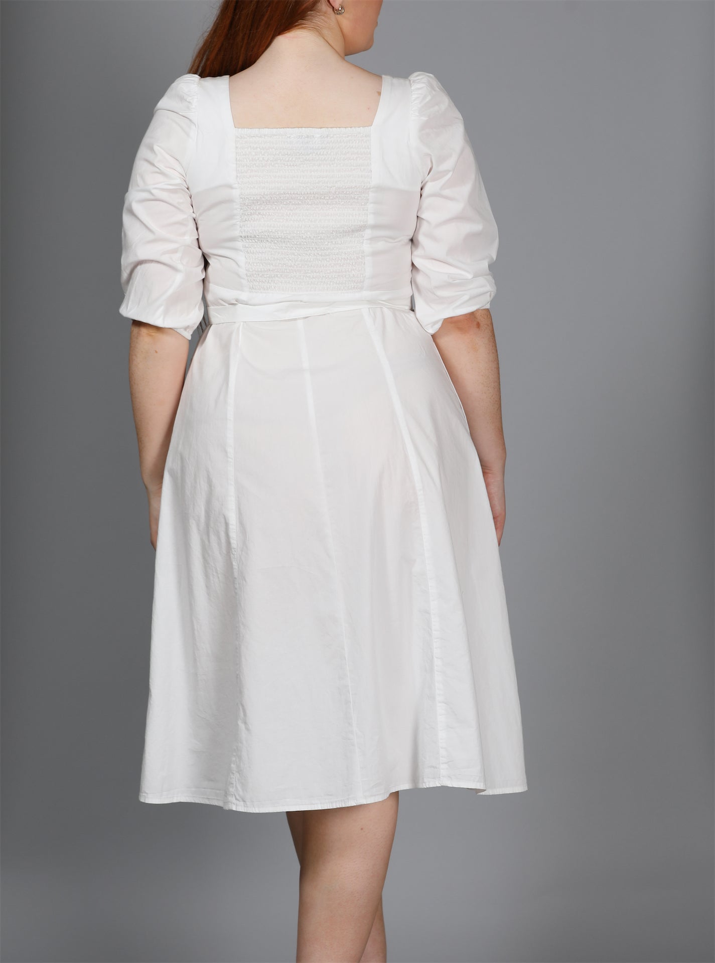 Lavanna Poplin Square Neck Dress