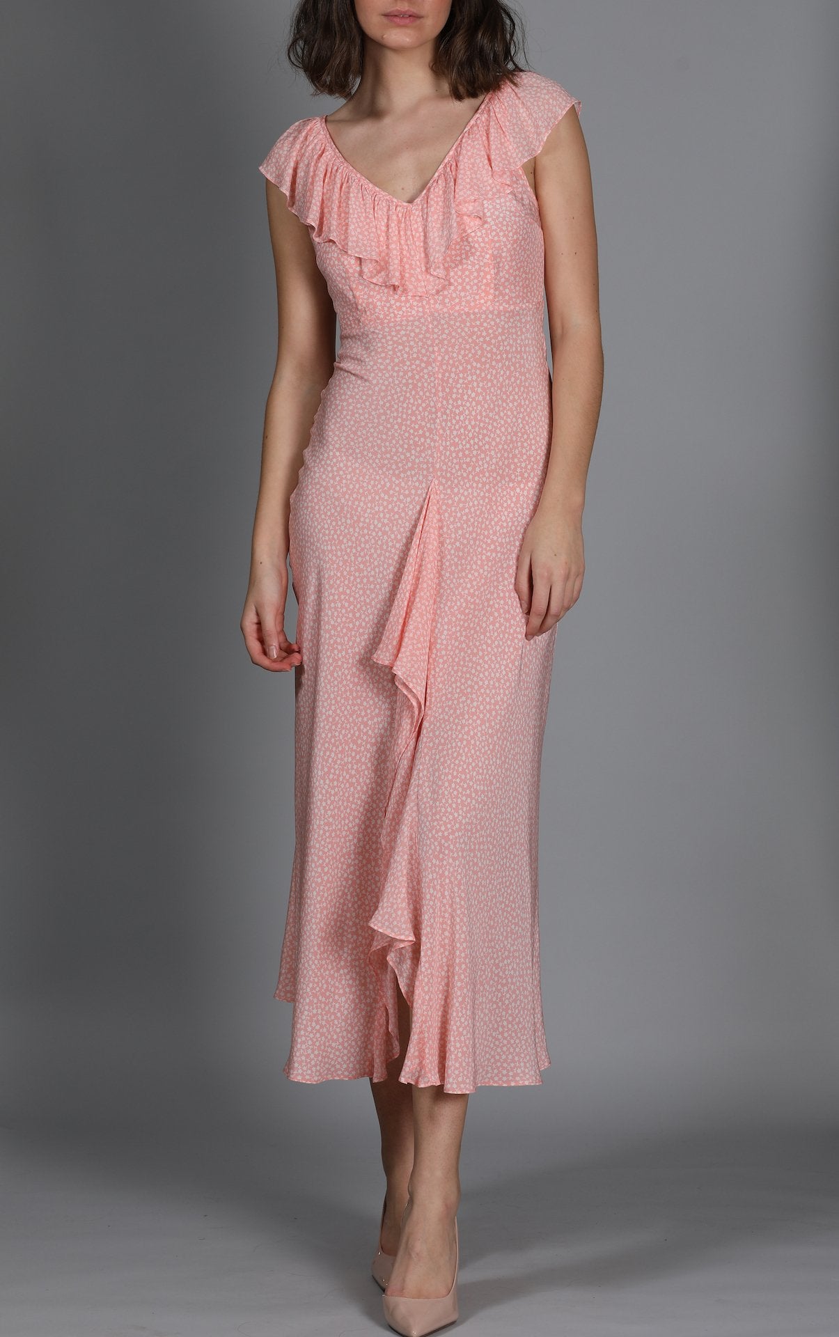 Antoinette ruffled floral-print