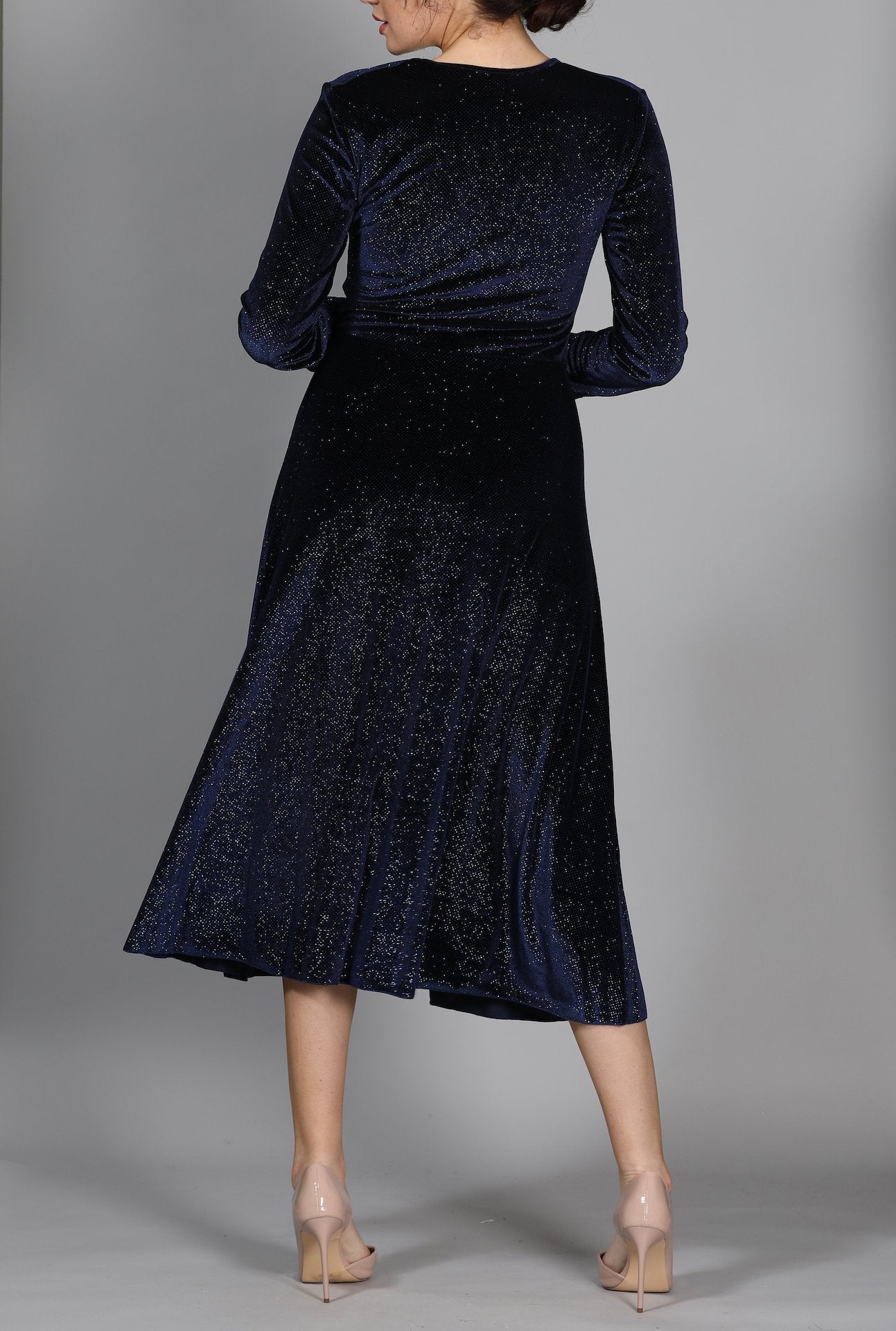Glittered Velvet Midi Dress