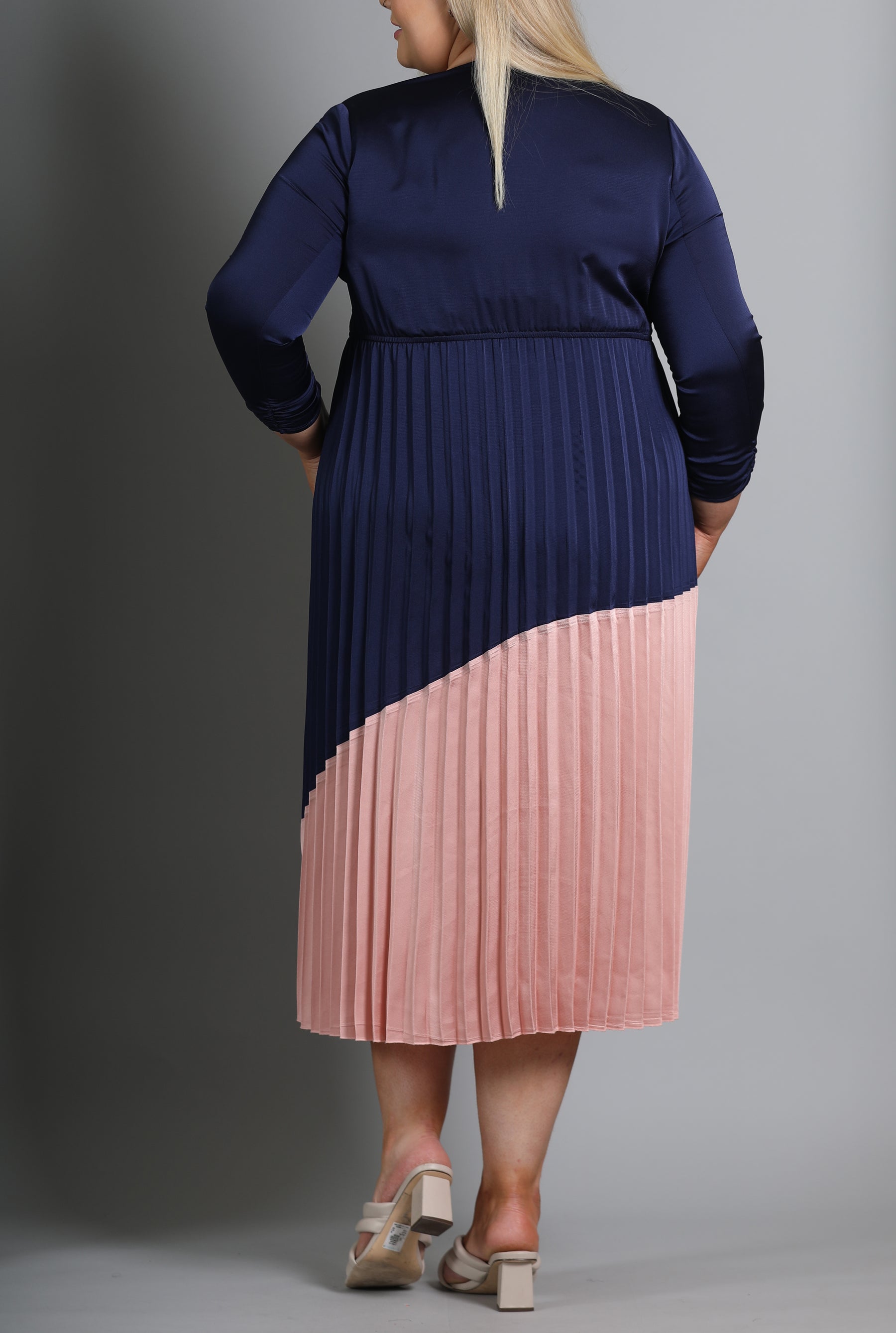 Navy And Pink Dress