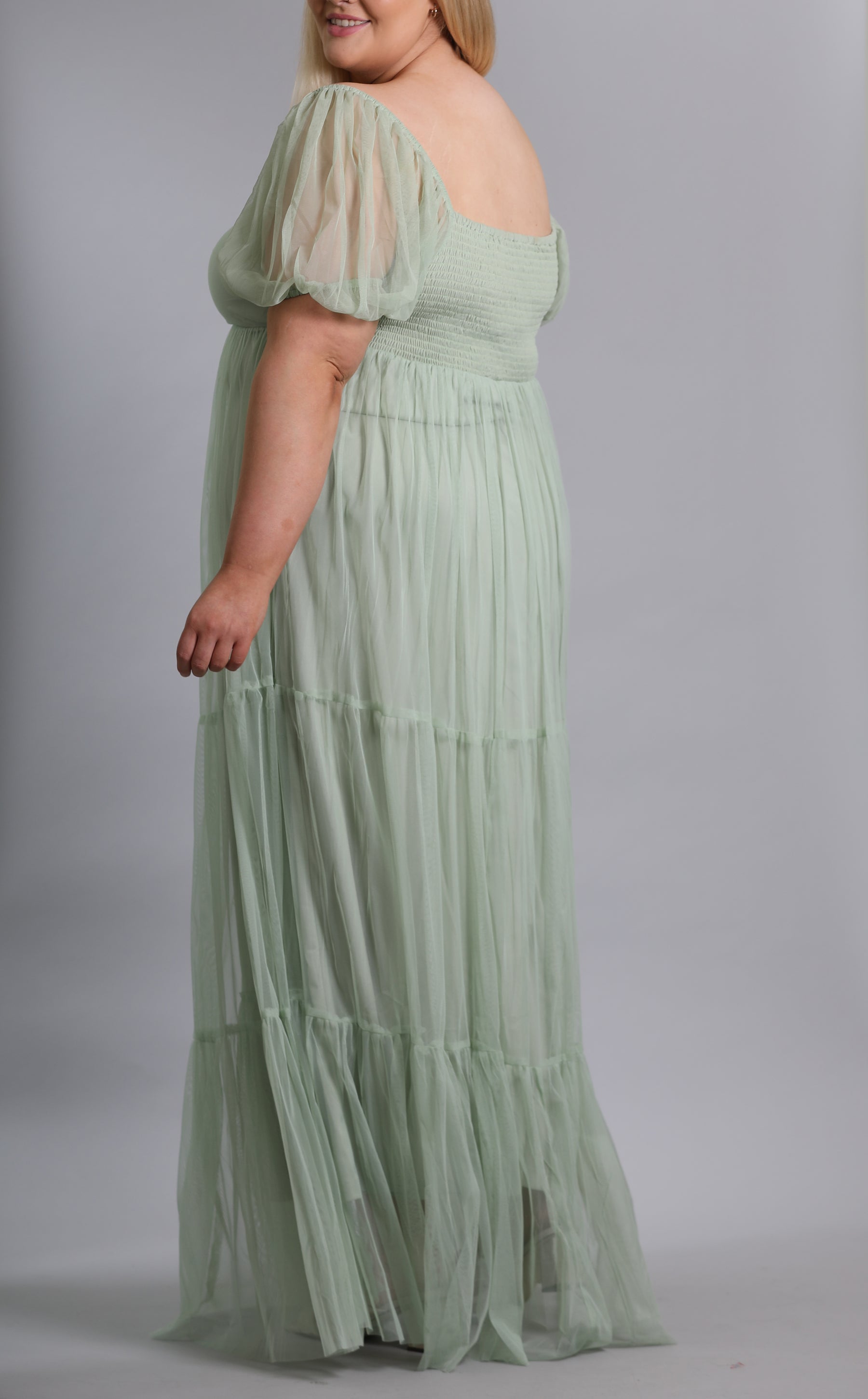 Puff Sleeve Tulle Dress