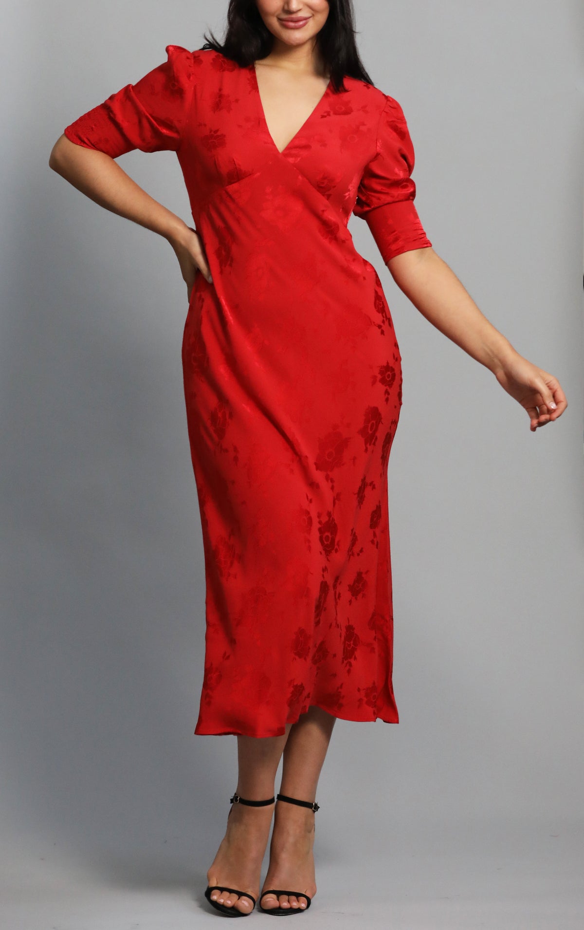 Rixo Zadie Dress  - Red Poppy