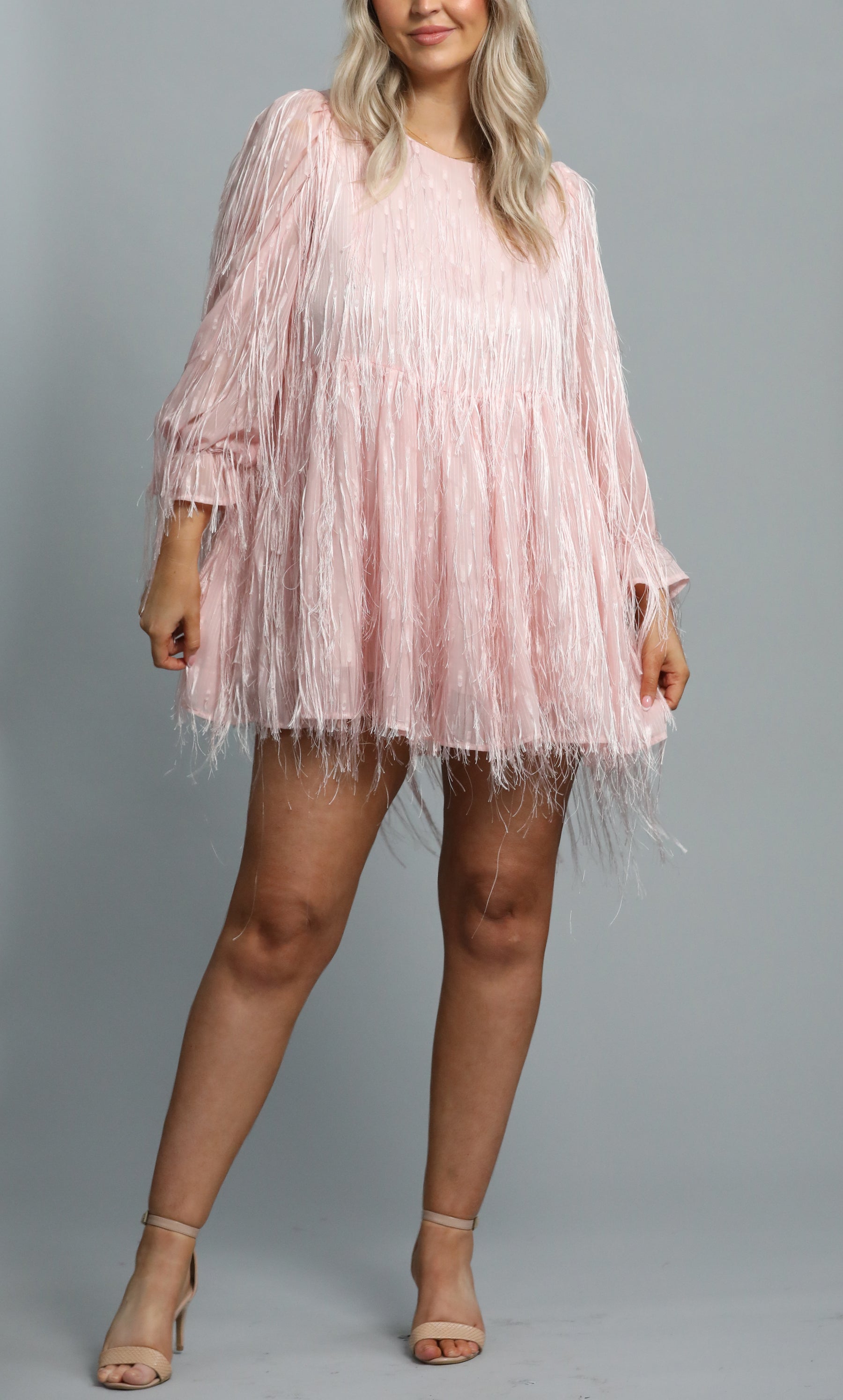 Pink Fringe Dress
